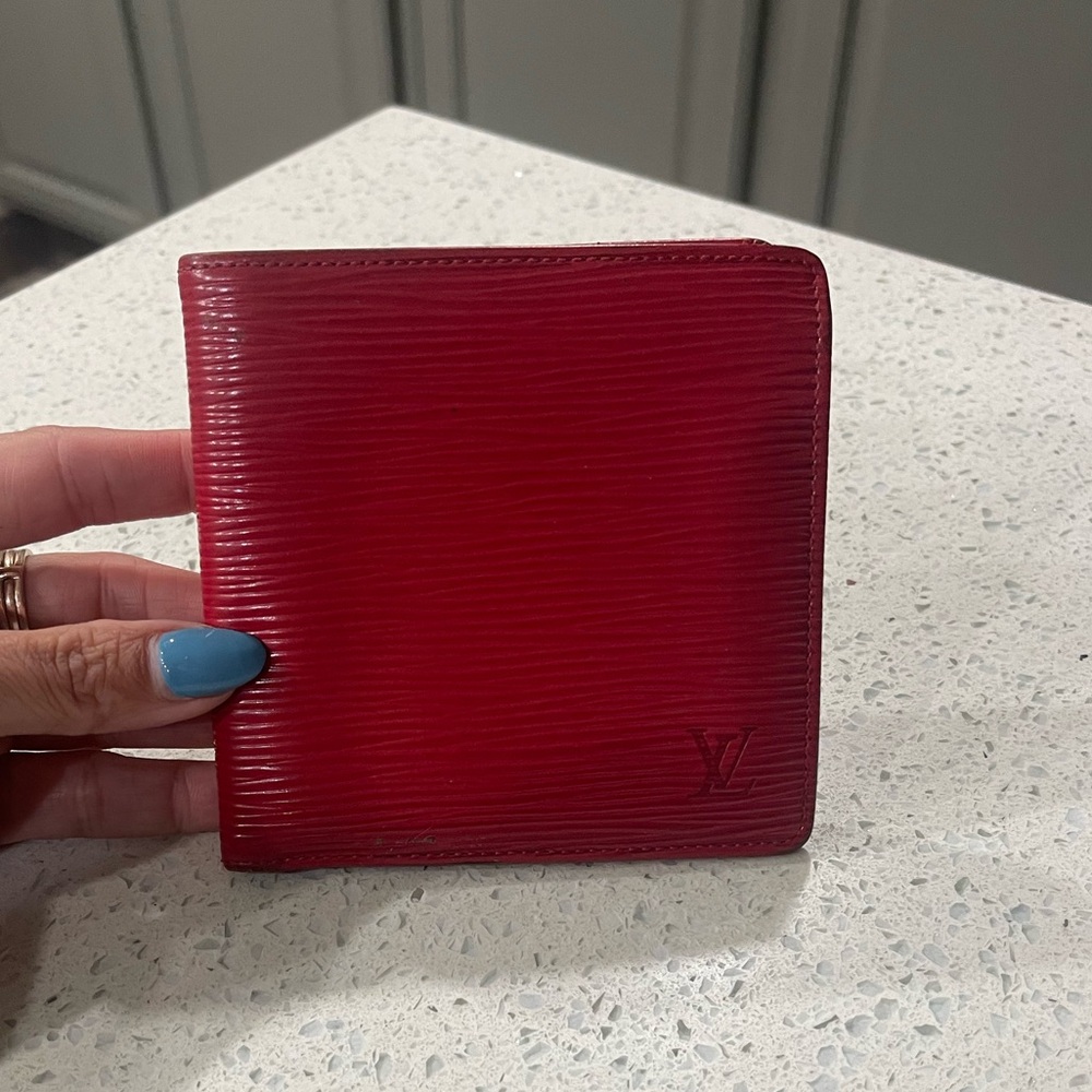 Louis Vuitton Red Epi Men’s Wallet